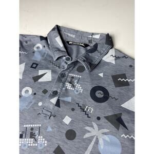 Travis Matthew Men's M Golf Polo Shirt All Over Print Golf Cart Medium